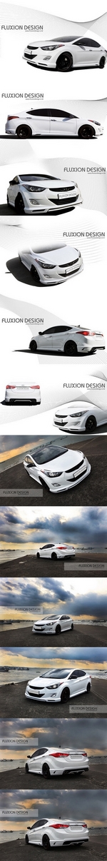 Аэродинамический обвес Fluxion &amp; Bliss - боковые накладки Hyundai Elantra 2010-2015