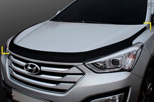 Дефлектор на капот акриловый Kyoungdong Hyundai Grand Santa Fe 2013-2019 ― Auto-Clover