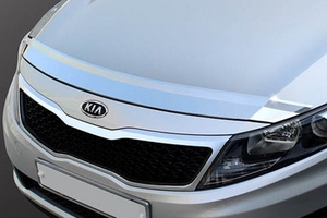 Дефлектор на капот хромированный Kyoungdong KIA Optima 2010-2015 ― Auto-Clover