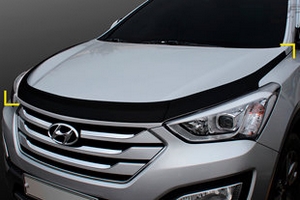 Дефлектор на капот пластиковый Kyoungdong Hyundai Santa Fe 2012-2018 ― Auto-Clover