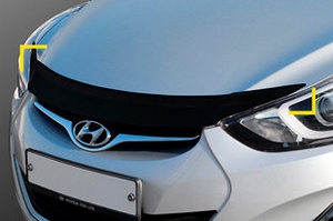Дефлектор на капот пластиковый Kyoungdong Hyundai Elantra 2010-2015 ― Auto-Clover
