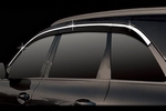 Дефлекторы на окна черные с хромированным молдингом (6 элементов) Autoclover Hyundai Santa Fe 2012-2018