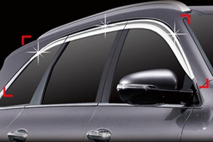Дефлекторы на окна хромированные (6 элементов) Autoclover KIA Sorento Prime 2015-2019 ― Auto-Clover