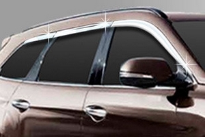 Дефлекторы на окна хромированные (6 элементов) Autoclover Hyundai Grand Santa Fe 2013-2019 ― Auto-Clover