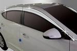 Дефлекторы на окна хромированные (8 элементов) Autoclover Hyundai Elantra 2016-2019