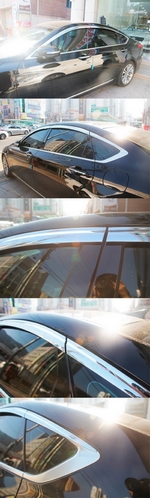Дефлекторы на окна хромированные Autoclover Hyundai Genesis 2008-2019