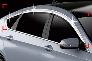 Дефлекторы на окна хромированные Autoclover Hyundai Genesis 2008-2019 ― Auto-Clover