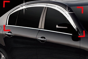 Дефлекторы на окна хромированные Autoclover Hyundai Genesis 2008-2019 ― Auto-Clover