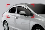 Дефлекторы на окна хромированные Autoclover Honda Civic IX 2012-2019