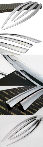 Дефлекторы на окна хромированные Autoclover KIA Cerato 2009-2012