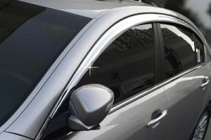 Дефлекторы на окна хромированные Autoclover Hyundai Santa Fe 2001-2005 ТагАЗ ― Auto-Clover