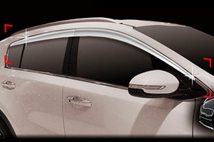 Дефлекторы на окна хромированные Autoclover KIA Sportage 2016-2019 ― Auto-Clover