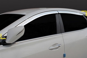 Дефлекторы на окна хромированные Kyoungdong Hyundai Grandeur HG 2011-2019 ― Auto-Clover