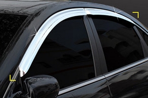 Дефлекторы на окна хромированные Kyoungdong Hyundai Grandeur TG 2005-2011 ― Auto-Clover