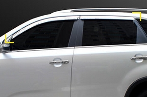 Дефлекторы на окна хромированные Kyoungdong KIA Sorento 2013-2017 ― Auto-Clover