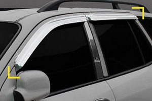 Дефлекторы на окна хромированные Kyoungdong Hyundai Santa Fe 2001-2005 ТагАЗ ― Auto-Clover