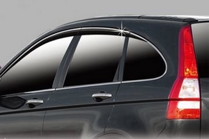 Дефлекторы на окна с хромированным молдингом (6 элементов) Autoclover Honda CR-V III 2007-2011 ― Auto-Clover