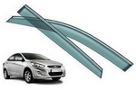 Дефлекторы на окна с хромированным молдингом OEM-Tuning Hyundai Solaris 2011-2017