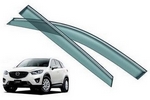 Дефлекторы на окна с хромированным молдингом OEM-Tuning Mazda CX-5 2012-2017