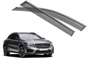 Дефлекторы на окна с хромированным молдингом OEM-Tuning Mercedes-Benz GLA-Class X156 2014-2019 ― Auto-Clover
