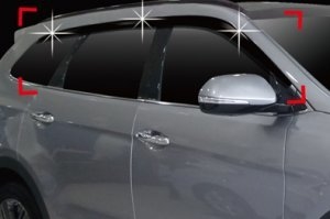 Дефлекторы на окна тонированные (6 элементов) Autoclover Hyundai Grand Santa Fe 2013-2019 ― Auto-Clover