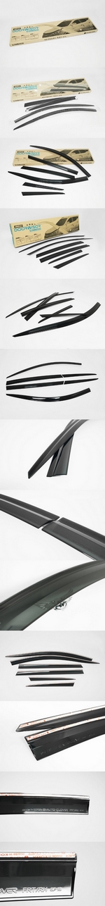 Дефлекторы на окна тонированные (6 элементов) Autoclover Hyundai Santa Fe 2018-2019
