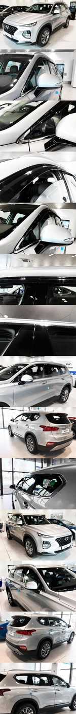 Дефлекторы на окна тонированные (6 элементов) Autoclover Hyundai Santa Fe 2018-2019