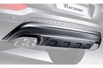 Диффузор заднего бампера под две выхлопные трубы Tuix Hyundai Tucson 2015-2019