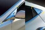 Хромированные накладки на крепления зеркал и молдинг окна (тип С) Kyoungdong Hyundai Elantra 2010-2015
