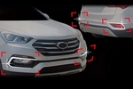 Хромированные накладки на противотуманные фары Autoclover Hyundai Santa Fe 2012-2018