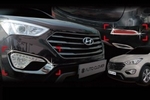 Хромированные накладки на противотуманные фары Autoclover Hyundai Grand Santa Fe 2013-2019