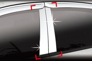 Хромированные накладки на стойки дверей Autoclover KIA Magentis 2008-2010 ― Auto-Clover