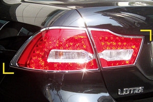 Хромированные накладки на задние фонари Kyoungdong KIA Magentis 2008-2010 ― Auto-Clover