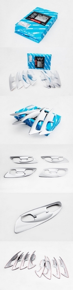 Хромированные накладки под ручки дверей Autoclover KIA Sorento Prime 2015-2019