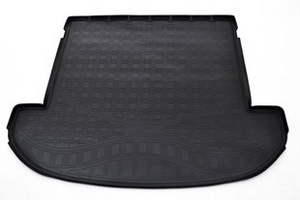 Коврик в багажник (7 мест, длинный) полиуретановый черный Norplast Hyundai Santa Fe 2018-2019 ― Auto-Clover
