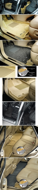 Коврики салона текстильные бежевые 3D Lux Sotra Hyundai Sonata 2004-2010