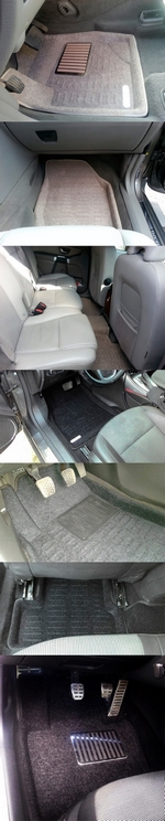 Коврики салона текстильные черные (с текстильным подпятником) 3D Satori Toyota Land Cruiser 100 1998-2007