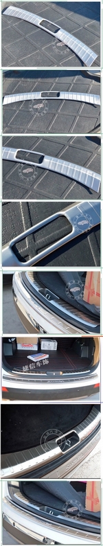 Накладка на порог багажника стальная OEM-Tuning Hyundai Grand Santa Fe 2013-2019