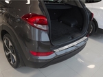 Накладка на задний бампер &quot;4 трапеции&quot; зеркальная-полированная стальная Croni Hyundai Elantra 2016-2019