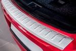 Накладка на задний бампер &quot;плоская&quot; матовая стальная Croni Volkswagen Caddy 2003-2019