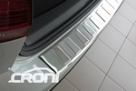 Накладка на задний бампер &quot;трапеция&quot; матовая стальная Croni Hyundai i40 2011-2019