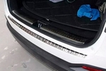 Накладка на задний бампер стальная с загибом (вариант 1) OEM-Tuning KIA Sorento Prime 2015-2019