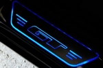 Накладки на пороги алюминиевые с подсветкой (вариант 2) ArtX Chevrolet Spark 2009-2019