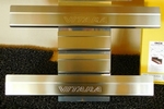 Накладки на пороги стальные INOX Alu-Frost Suzuki Vitara 2015-2019