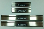 Накладки на пороги стальные с LED подсветкой JMT Honda Crosstour 2010-2019
