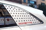 Накладки на заднее боковое окно белые Unique Dxsoauto KIA Sorento Prime 2015-2019