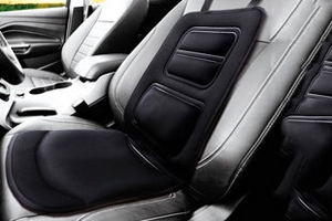 Подушка на сиденье с поддержкой спины  гелевая черная Jusit Универсальные товары  ― Auto-Clover