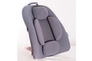 Подушка на спинку сиденья для поддержки спины и поясницы гелевая низкая серая Jusit Универсальные товары  ― Auto-Clover