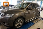 Пороги алюминиевые Brillant Black Can Otomotiv Acura MDX 2014-2019