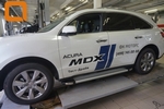 Пороги алюминиевые Brillant Silver Can Otomotiv Acura RDX 2013-2019